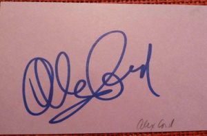 Alex Cord autograph